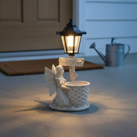 Solar Angel Statue Waterproof Resin Fairy Garden Light Welcome Sign for Patio
