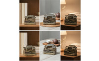 Rustic Miniature House | Weathered, Miniature House with Garden Setting, for Tabletop