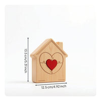 Wooden House Natural Wood House Cutouts Rustic for Windowsill