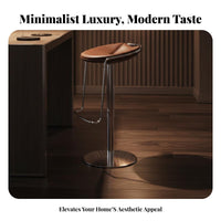 Adjustable rotate Stool with Backrest Italian aesthetic Counter-Height Chair for Pub