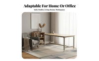 Modern Design Long factory-inspired design Desk Spacious desk surface Long factory-inspired Desk Sturdy Construction Computer Table Minimalist Look for Professionals, Students, Designers, Studio, Living Room, Bedroom