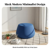 Large Round Upholstered Footrest Nordic Design Pebble-Shaped Pouf Modern Design Plush Feel for Adults, Interior Designers