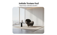 Half-moonShaped Armchair Italian Aesthetic Deep Seat Armchair Designer Piece Artistic for Interior Designers, Living Room