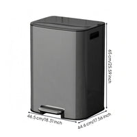 Removable Liner Trash Can Hands Stainless Steel Trash Can Inner Bucket Household Storage for Office