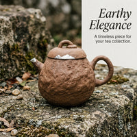 Retro Ruyi Teapot, Aged Rock Mud - Swirl Pattern