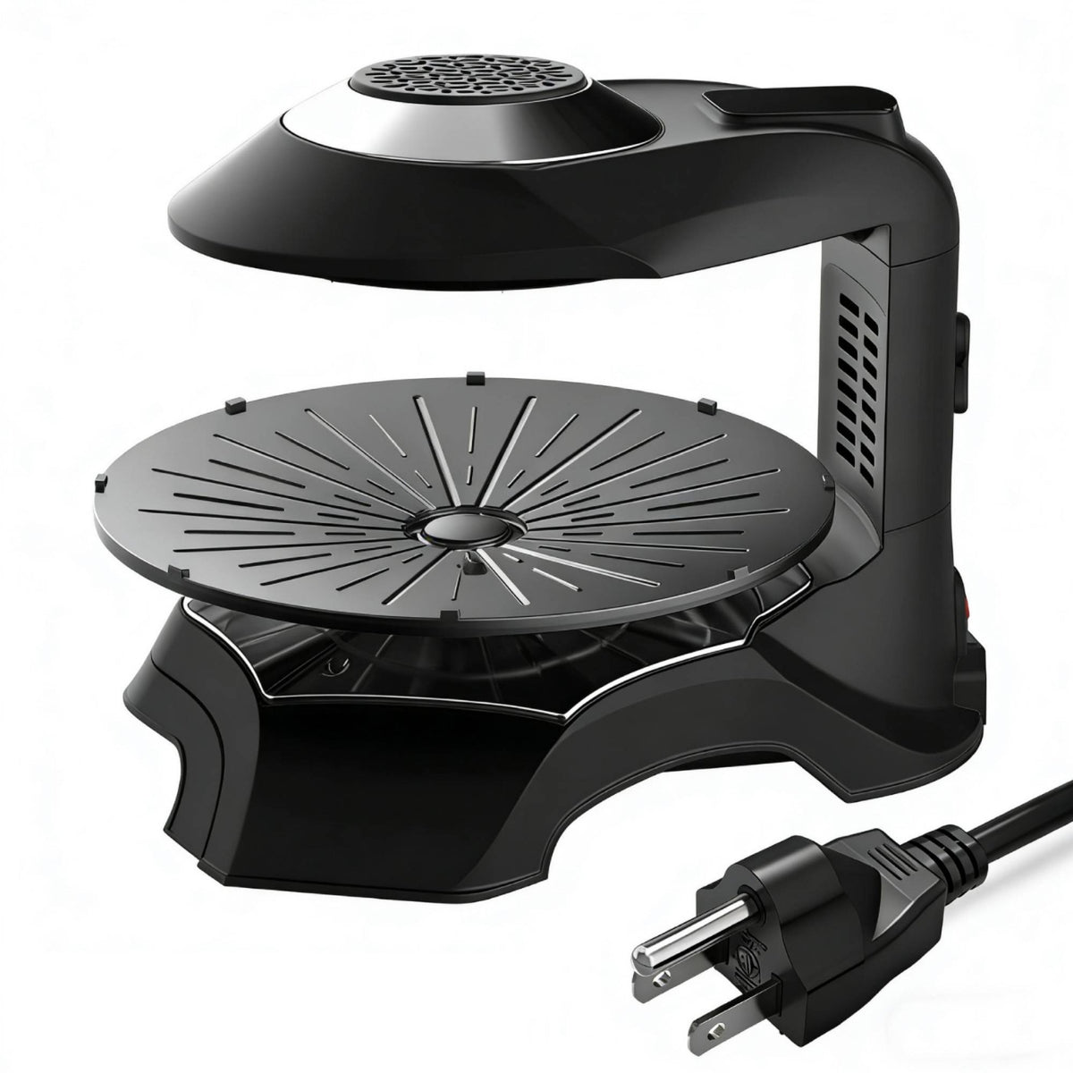 Indoor Grill with Rotating Plate Countertop Electric Indoor Grill Tabletop for Kitchen