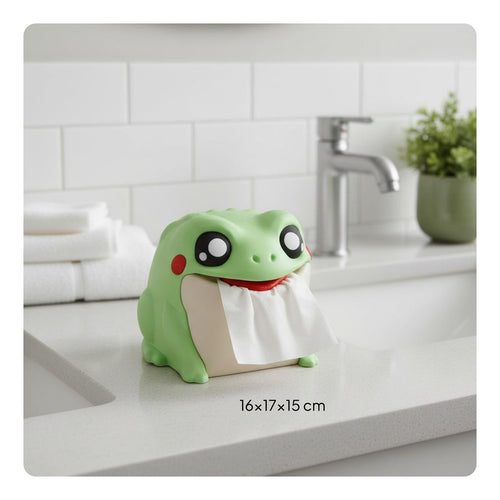 Cartoon Frog Tissue Box Flip-Accessible Belly Home Decor for Children