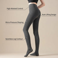 Fleece Lined Tights for Women with Control and Hip Lifting Design, Thermal for Autumn Winter Cold Weather, Thick Footed Leggings