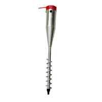 Patio Umbrella Anchor Rust-Resistant Spiral Ground Anchor Sturdy Umbrella Base with Installation Rod for Backyard