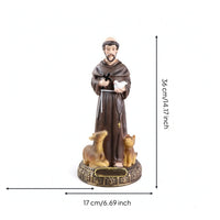 Saint Francis Sculpture with Animals Catholic Saint Francis Statue Religious