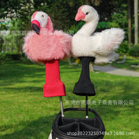 批发高尔夫球杆头套Golf Cover小狗毛绒动物帽套高尔夫木杆套用品