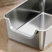 Open high-sided tray with High Sided Steel Tray, Large Open feline Toilet and Pan for Indoor Cats Leak resistant Design