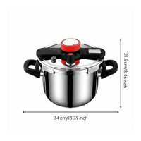 Rotary Knob Control Stainless Steel Pressure Cooker Burst-resistantProof Design Manual Pressure Cooker Long-Lasting Cookware Safety Valve