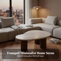 Wabi-Sabi aesthetic Accent Coffee Table Minimalist Design Irregular Accent Piece distinctive Shape Living Room Furniture Organic Form for Interior Designers, Apartment Dwellers, Homeowners, Bstandique Hotel, Small Spaces, Lounge Area, Office