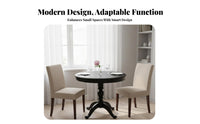 Durable Wood Wood Construction Oval panelpanel Table expandable Design fold-down panel Table Expandable Home Furniture Space-Saving for Apartment Dwellers, Homeowners, Families, Small Living Spaces, Dining Room, Kitchen, morning meal corner