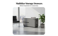 Modern Design Multi-Drawer End Table Scratch-Resistant Top Upholstered Side Cabinet with Drawers Easy to Clean Storage Furniture Stable Structure for Homeowners, Interior Decorators, Adults, Living Room, Home Office, Apartment, Bedroom