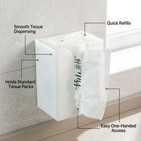 Bedroom Wall Mounted Tissue Box Holders, Decorative Rectangular Dispenser for Families, Punch Holder for Home, Creative 3D Design for Versatile Use