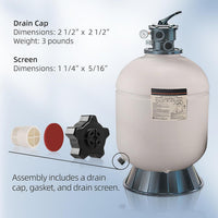 Hayward SX180LA 排水盖 垫片和屏幕替换件 适用Pro 系列砂过滤器
