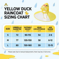 Kids Spacecraft Raincoat Waterproof Kids Duck Raincoat Water Resistant Cartoon Duck Rain Poncho for Preschoolers, Young Children, Outdoor Play