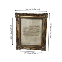 Ornate Picture Frame Carved Vintage Picture Frame Retro for Living Room, Hallway