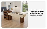 Spacious Countertop Clothing Shop Display Island Solid Load-Bearing Retail Island Counter Multi-Level Storage Merchandise Display Table Tempered Glass Top for Boutique Owners, Visual Merchandisers, Shop Managers, Boutiques, Accessory Shop S, Showrooms