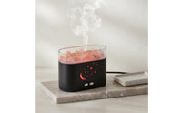 Quiet Operation Crystal Mineral Lamp Humidifier 2-in-1 Design Mineral Rock Aroma Dispenser Adjustable Brightness Colorful LED Mist Generator Auto Shut-Deactivate for Children, Bedroom, Desk, Office, Nursery
