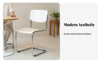Ergonomic Design Minimalist Dining Chair Easy to Assemble Nordic Design Side Chair Non-Slip Feet Household Furniture Scratch Resistant for Interior Designers, Business Owners, Restaurant, Pale Ice, Kitchen, Living Room