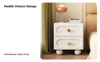 2-Drawer Nightstand clean contemporary Design Bedside Drawer Unit Colorful choices