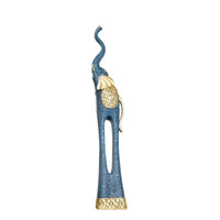 Elephant Statue with Trunk up Freestanding Ornament Sculptural for Tabletop