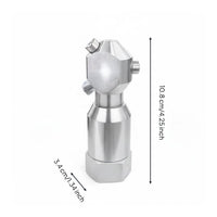 Stainless Steel Rotary Cleaning Nozzle 3 Water Outlets Stainless Steel Spray Head Easy to Install for Factory