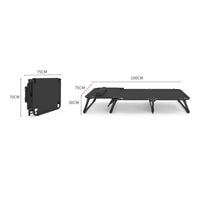 Multi-Position Foldable Reclining Bed Space-Saving Adjustable Recliner Compact Lounger Stable for Camping