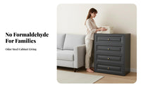 Minimalist Multi-Drawer Cabinet Large Capacity Multi-Compartment Credenza Modern Design sturdy Construction for Office Workers