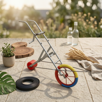 driping Tape Winder Wheels Manual Hose Reel Cart Large Capacity Push Hose Reel Cart for Farmers
