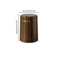 Trash Can Smooth Finish Wood-Grain Trash Can Decorative Design