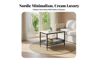 2-Tier Rolling End Table Movable with casters Household Furniture Space-Saving