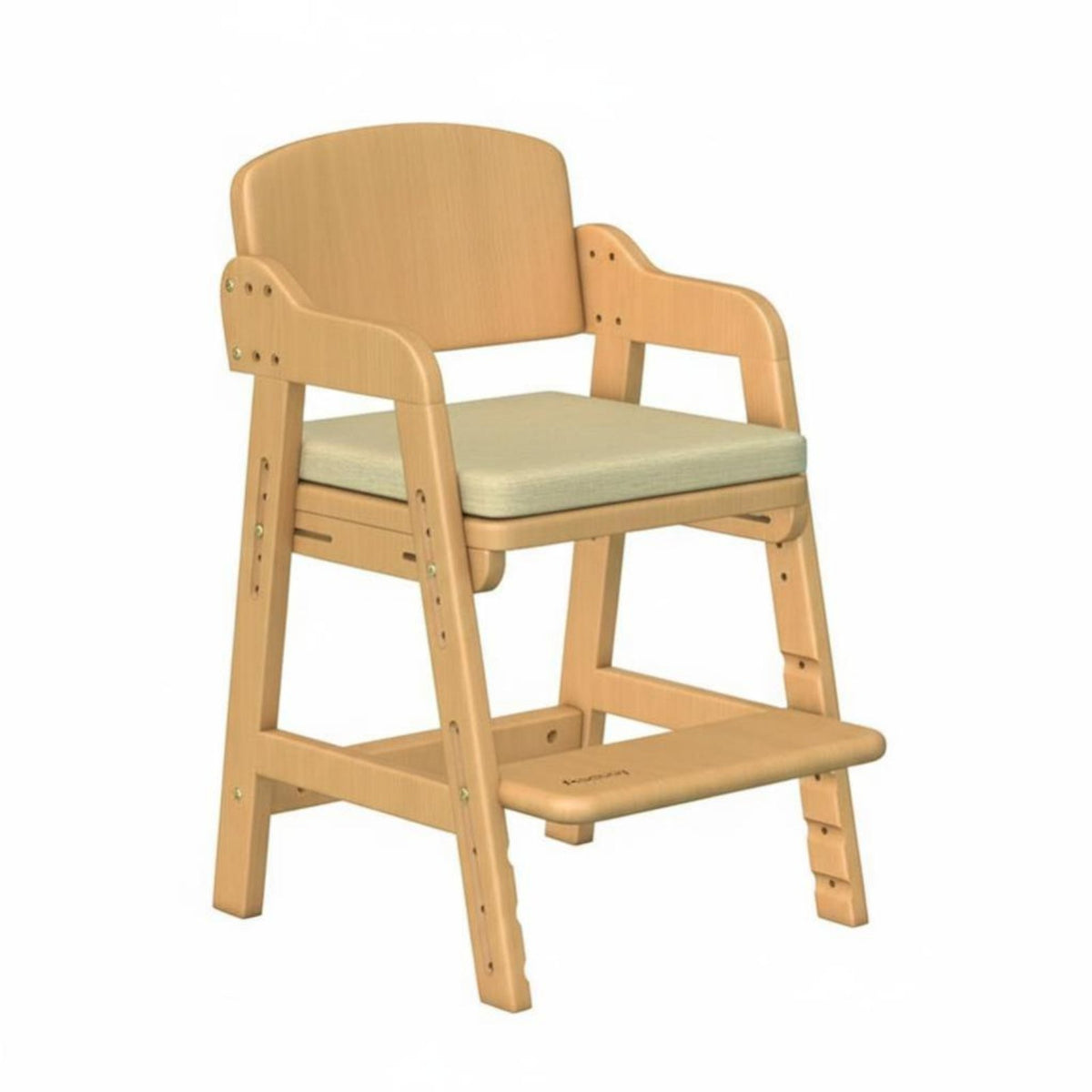 Adjustable Wooden Learning Chair Grows with Your Child for Preschoolers, Parents