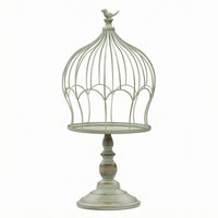 Birdcage Flowers Stand Antique Distressed Vintage Birdcage Planter Bird Finial Home Decor
