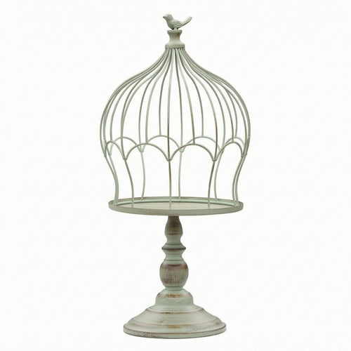 Birdcage Flowers Stand Antique Distressed Vintage Birdcage Planter Bird Finial Home Decor