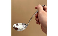Soup Ladle with Pouring Spout Rustproof Pour Spout Soup Ladle Single-Piece Construction Long Handle Serving Spoon for Buffet