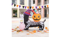 Skeleton Dog with Pumpkin Head Outdoor Inflatable Skeleton Dog Seasonal Outdoor Decoration