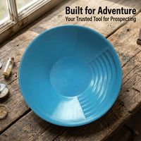 Panning Kit Gold Washing Sieveing Use, Lightweight Portable Gold Washing Pan, Pa #variant:Sky Blue