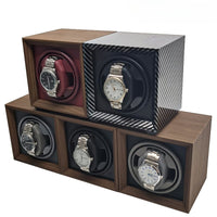 Single Watch Winder with Floating Light Effect, Transparent Visible, Cyber Style, Ambient Light
