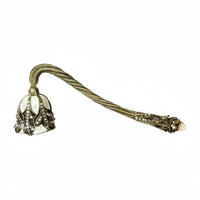 Mediterranean Design Jeweled Candle Snuffer Gemstone Inlaid Jeweled Candle Candle Putter-Outer Handmade Decorative Bell Snuffer Enamel Finish for Wedding