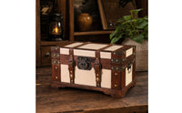 Wooden Storage Box Traditional Storage Chest with Hinged Lid Sturdy Box with Hinged Lid for Shelf Decor