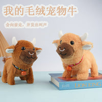 Electric Plush Cow Toy with Walking and Sound