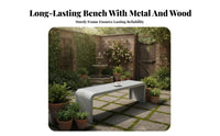 Metal Slat Bench Waterproof Galvanized Steel Long Stool Anti Backless Park Bench for Pedestrians, Courtyards, Shopping Malls, Sidewalk