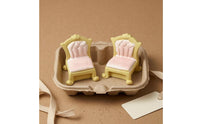 2 Pieces Tufted Miniature Chair Ornate Dollhouse Furniture Upholstered
