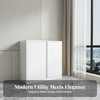 Balcony Storage Unit Waterproof Steel Storage Cabinet Large Capacity Standing Floor Cabinet for Adults, Office Workers, Outdoor, Hallway, Entryway