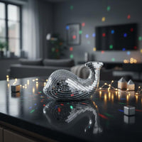 Disco Ball Dolphin Sparkling Mirrored Dolphin Figurine Great Gift for Office