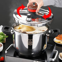 Stainless Steel Pressure Pot Rapid Cooking Pot Energy Saving Cookware for Busy Families